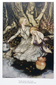 Illustrazioni di Arthur Rackham per Il Mercato dei Folletti